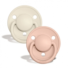  BIBS De Lux (okrugle silikon) – Ivory/Blush (0-3 godine)