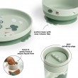 Set za jelo s čašom 360° – Tiny Trails (zeleni) – slika 1