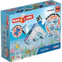 Geomag Magicube Magnetne kocke morske životinje + kartice 11 komada