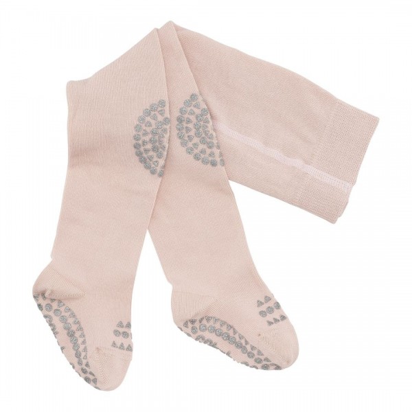 Pamučne hulahopke sa zaštitom za puzanje - Soft Pink Glitter