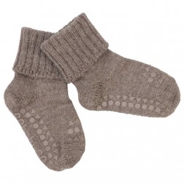 Protuklizne čarape - alpaca - Walnut
