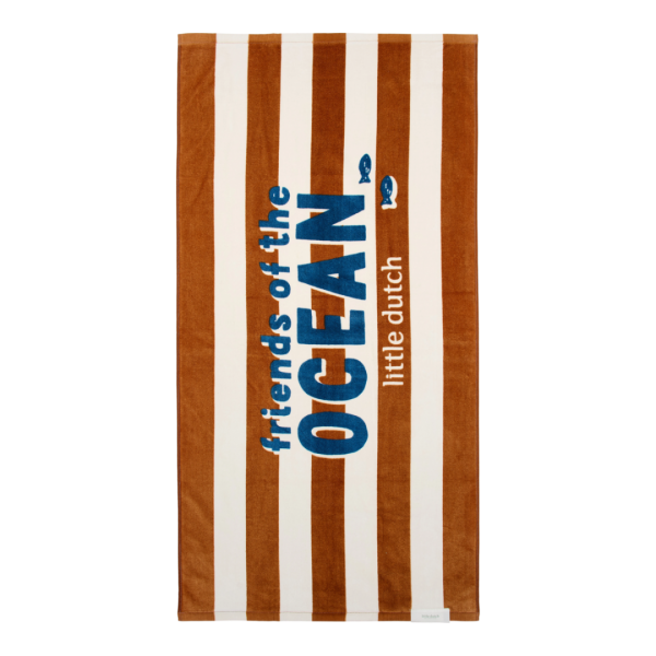 Little Dutch Ručnik za plažu Ocean World Brown Stripe