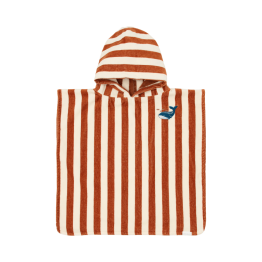 Little Dutch Pončo za plažu Ocean World Brown Stripe