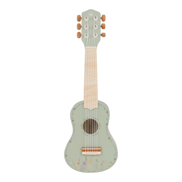 Little Dutch Dječja drvena gitara Safari Friends Green