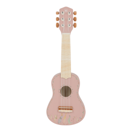 Little Dutch Dječja drvena gitara Safari Friends Pink