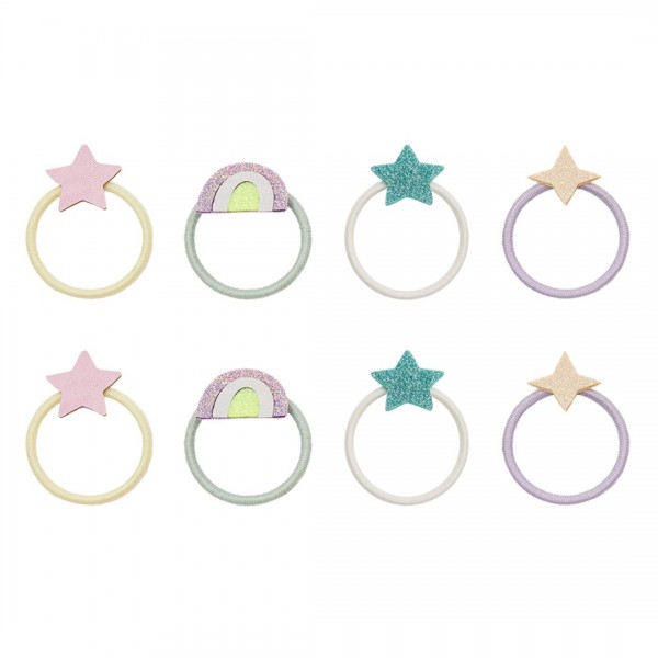 Dječje gumice za kosu - Duga i zvjezdice Dječje gumice za kosu - Duga i zvjezdice