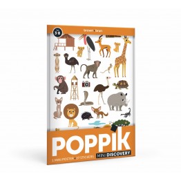 POPPIK mini  poster s naljepnicama Discovery SAVANA 