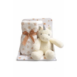 Carlo Baby set dekica i plišana igračka - Jednorog