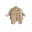 Svečani komplet za bebe – bež odijelo s košuljom i leptir mašnom – slika 1